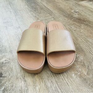 Elegant Tan Slide Sandals
